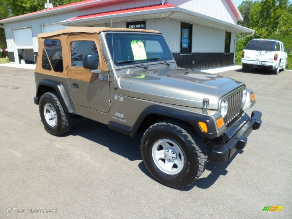 2004 Wrangler X 4x4 - Light Khaki Metallic / Khaki photo #7