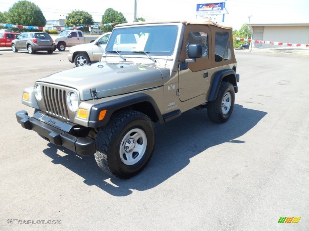 2004 Wrangler X 4x4 - Light Khaki Metallic / Khaki photo #8