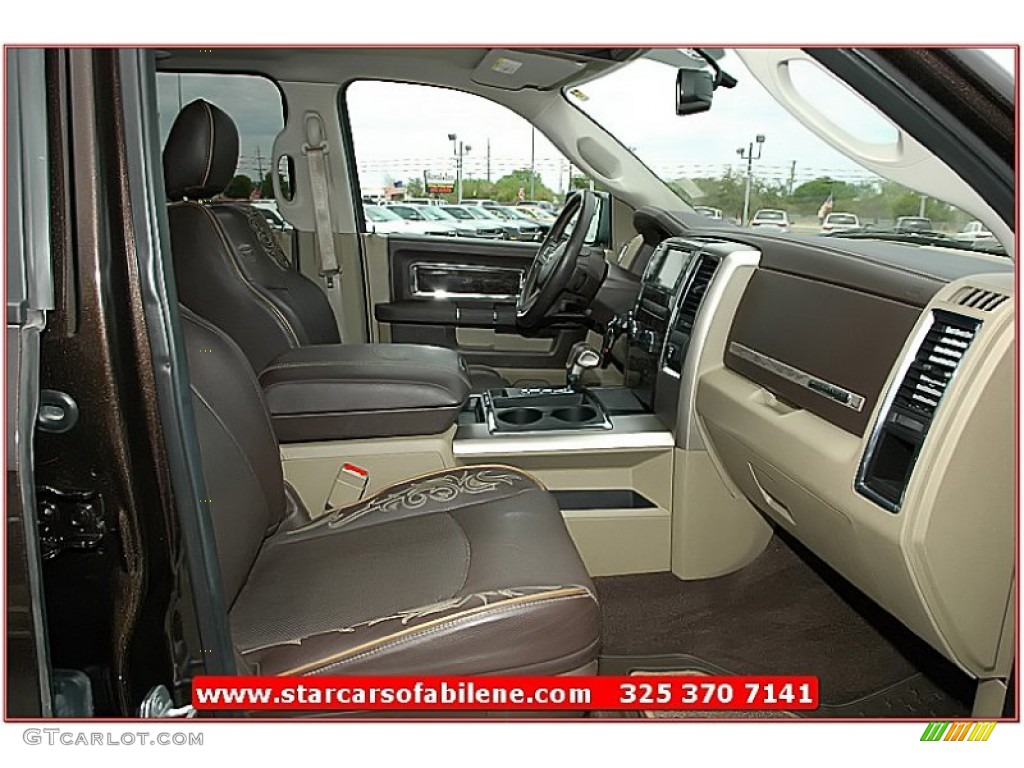 2011 Ram 1500 Laramie Longhorn Crew Cab 4x4 - Rugged Brown Pearl / Light Pebble Beige/Bark Brown photo #40