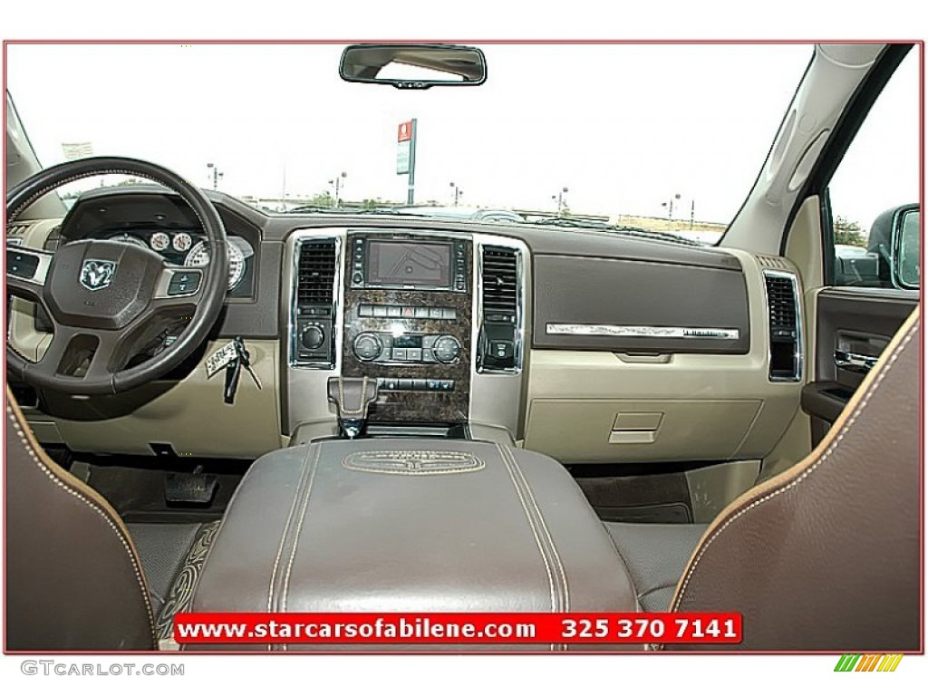 2011 Ram 1500 Laramie Longhorn Crew Cab 4x4 - Rugged Brown Pearl / Light Pebble Beige/Bark Brown photo #51