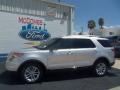 2013 Ingot Silver Metallic Ford Explorer XLT  photo #2