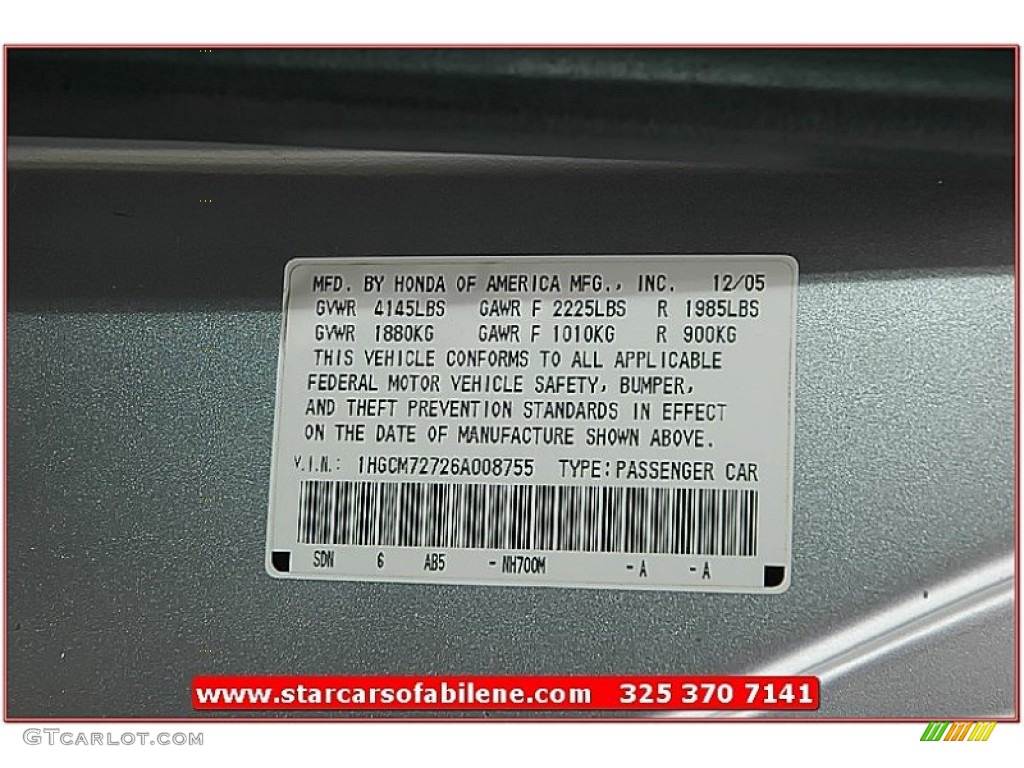 2006 Accord EX Coupe - Alabaster Silver Metallic / Black photo #12