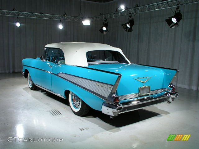 1957 Bel Air Convertible - Turquoise / Turquoise photo #2
