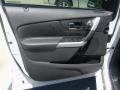 Charcoal Black/Liquid Silver Smoke Metallic 2013 Ford Edge Sport Door Panel