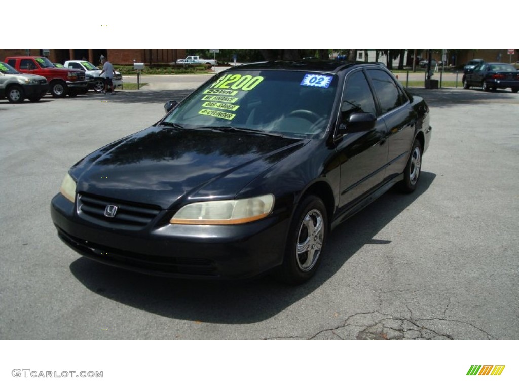 2002 Accord LX Sedan - Nighthawk Black Pearl / Quartz Gray photo #7