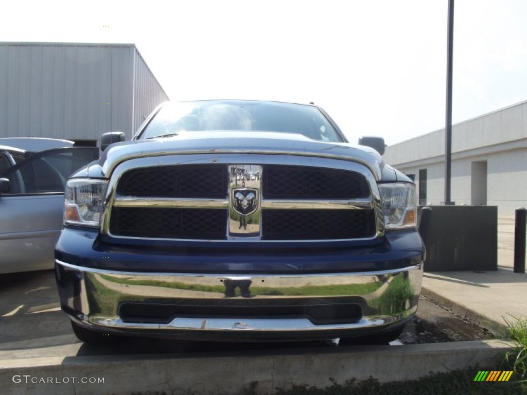 2010 Ram 1500 SLT Quad Cab - Deep Water Blue Pearl / Light Pebble Beige/Bark Brown photo #5