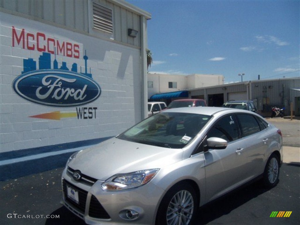 2012 Focus SEL Sedan - Ingot Silver Metallic / Stone photo #1