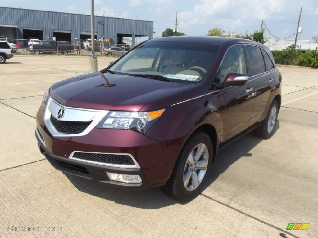 2012 MDX SH-AWD - Dark Cherry Pearl II / Parchment photo #1