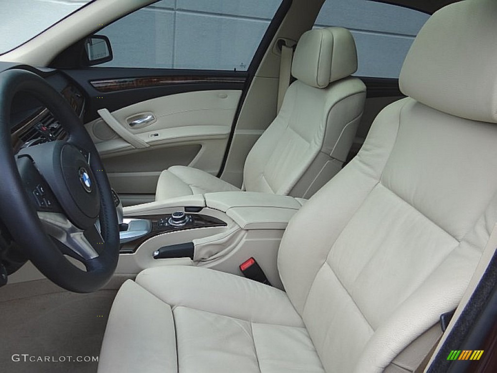 Cream Beige Interior 2009 BMW 5 Series 535i Sedan Photo #69112214