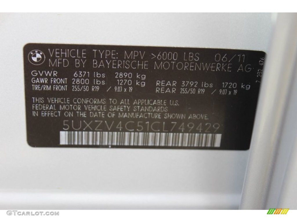 2012 X5 xDrive35i Premium - Titanium Silver Metallic / Black photo #34