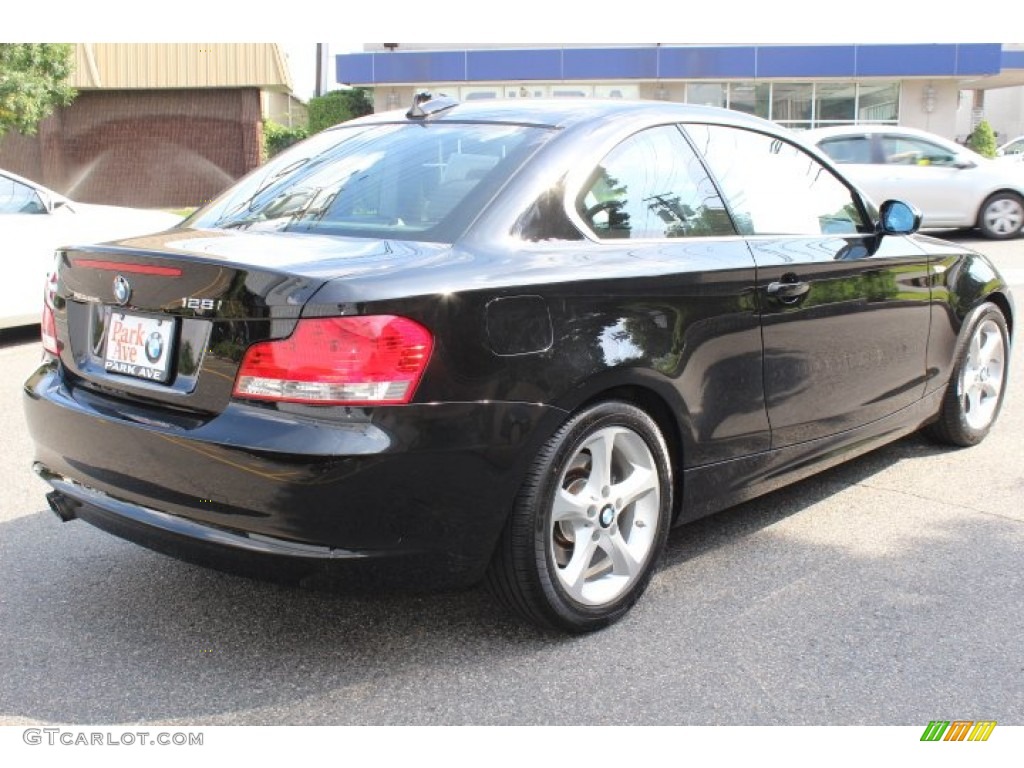 2009 1 Series 128i Coupe - Jet Black / Black photo #5