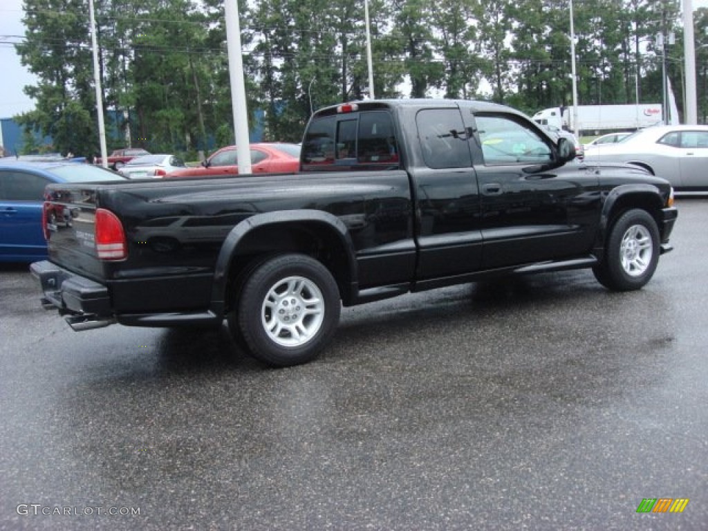 2004 Dakota Stampede Club Cab - Black / Dark Slate Gray photo #5