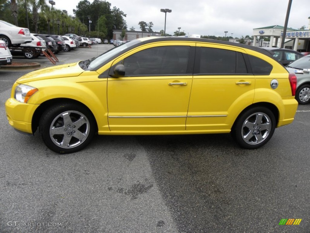 2007 Caliber R/T AWD - Solar Yellow / Pastel Pebble Beige photo #2