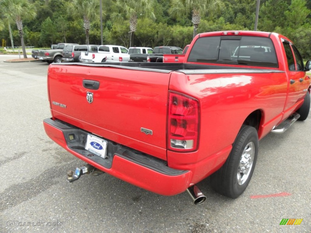 2005 Ram 2500 Laramie Quad Cab - Flame Red / Taupe photo #14