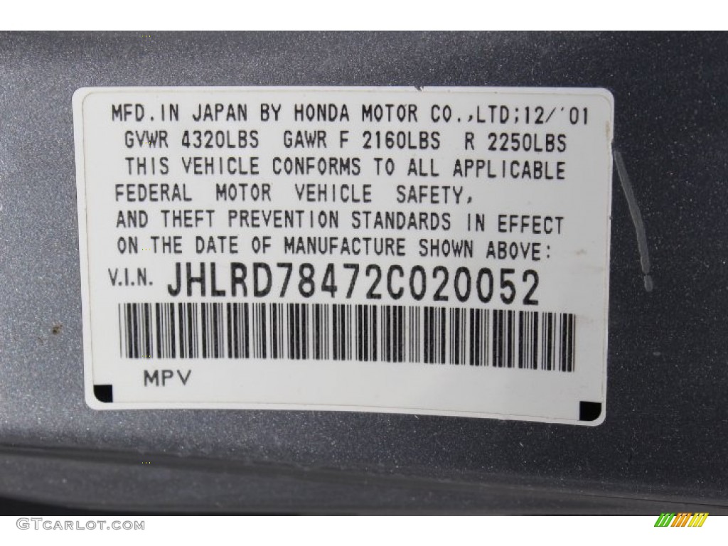 2002 CR-V LX 4WD - Satin Silver Metallic / Black photo #30