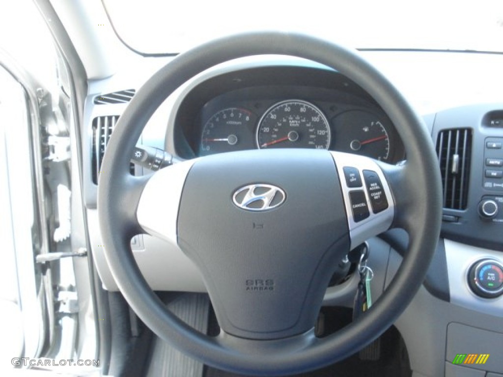 2009 Hyundai Elantra GLS Sedan Gray Steering Wheel Photo #69118697