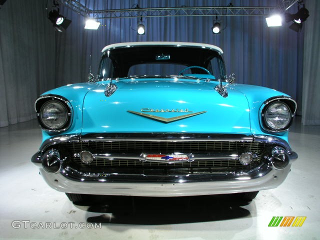 1957 Bel Air Convertible - Turquoise / Turquoise photo #4
