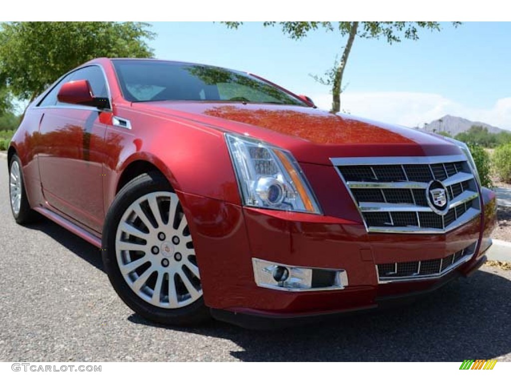 Crystal Red Tintcoat 2011 Cadillac CTS Coupe Exterior Photo #69119027