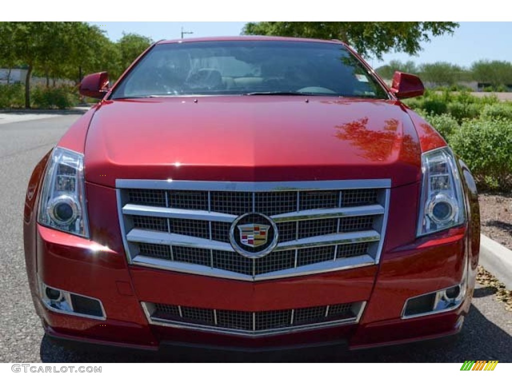2011 CTS Coupe - Crystal Red Tintcoat / Cashmere/Cocoa photo #7