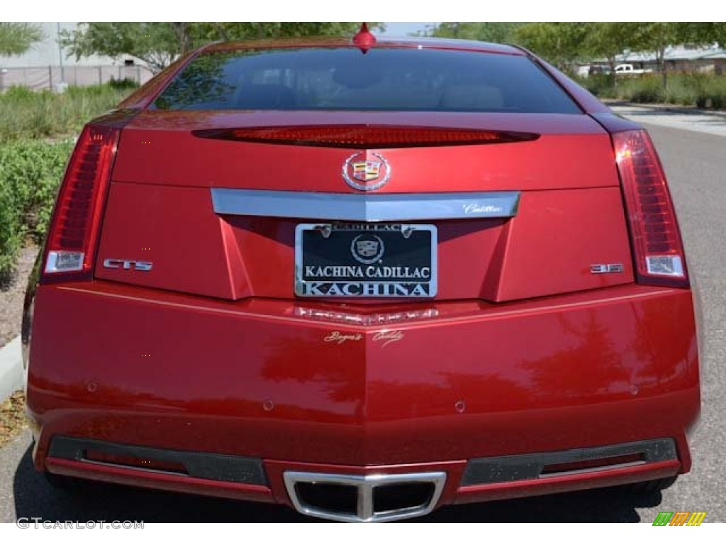 2011 CTS Coupe - Crystal Red Tintcoat / Cashmere/Cocoa photo #8