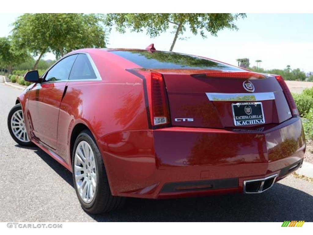 2011 CTS Coupe - Crystal Red Tintcoat / Cashmere/Cocoa photo #11