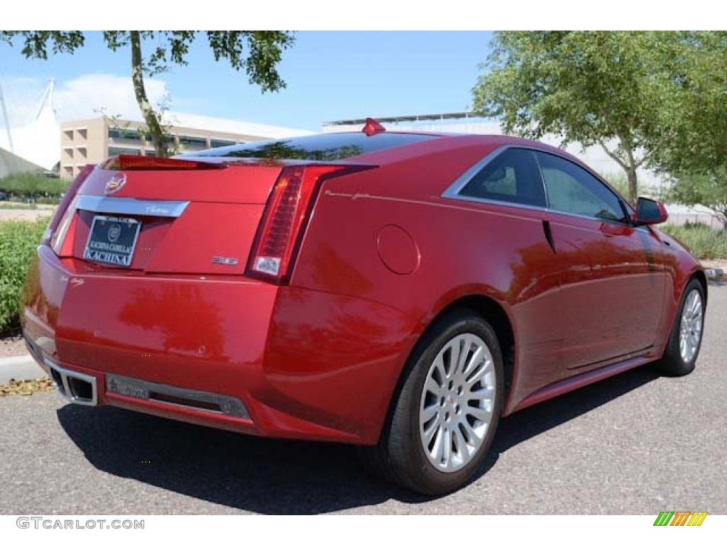 2011 CTS Coupe - Crystal Red Tintcoat / Cashmere/Cocoa photo #14