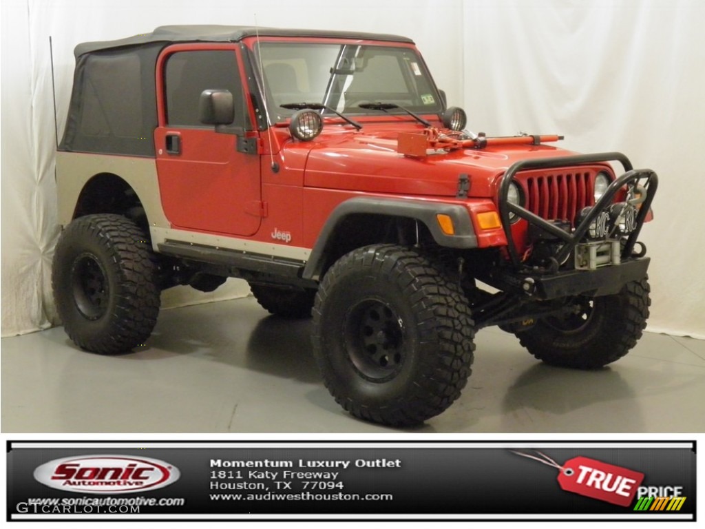 2004 Wrangler X 4x4 - Flame Red / Dark Slate Gray photo #1