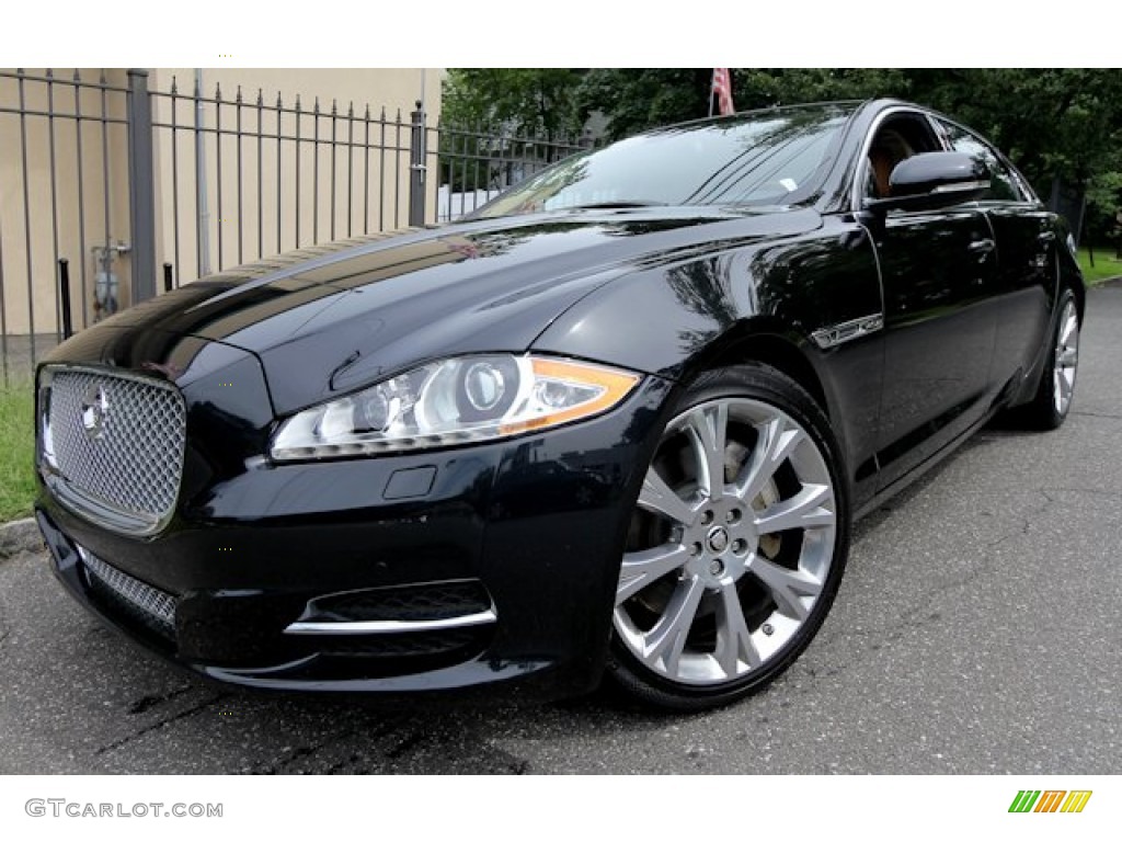 2012 XJ XJL Portfolio - Midnight Black / London Tan/Jet photo #1