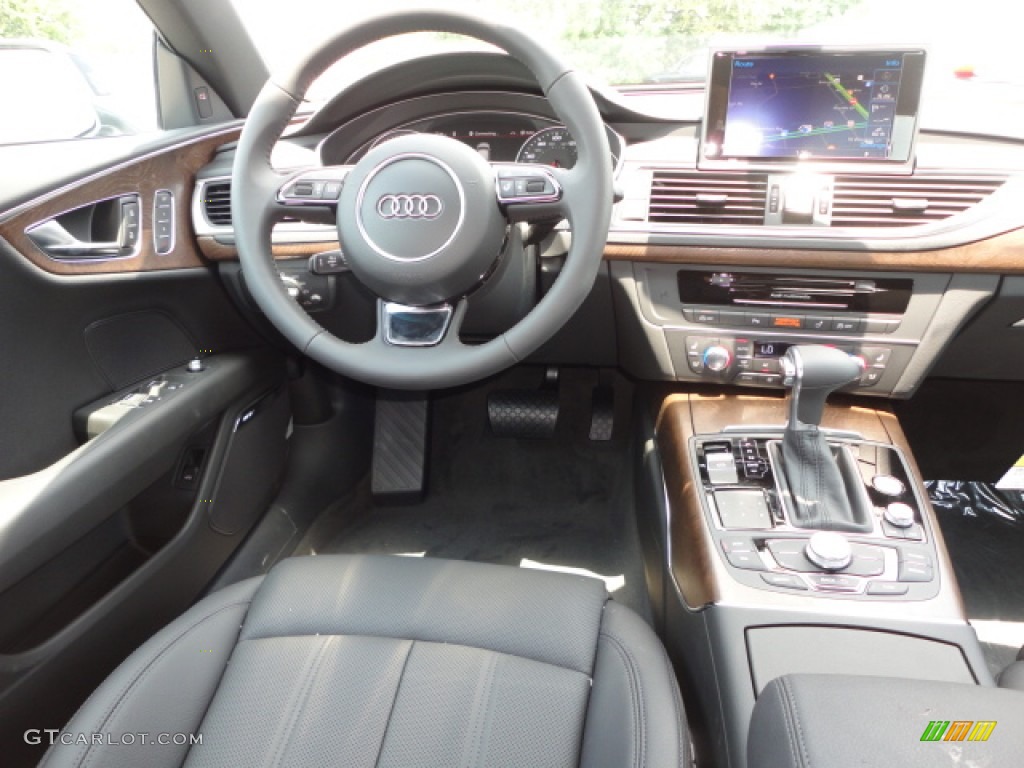2013 Audi A7 3.0T quattro Prestige Black Dashboard Photo #69120638