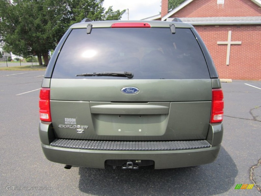 2004 Explorer XLT 4x4 - Estate Green Metallic / Medium Parchment photo #6