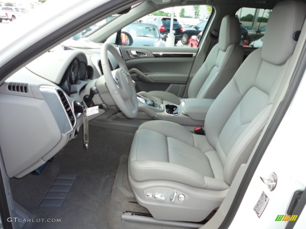 Platinum Grey Interior 2013 Porsche Cayenne S Hybrid Photo #69120710