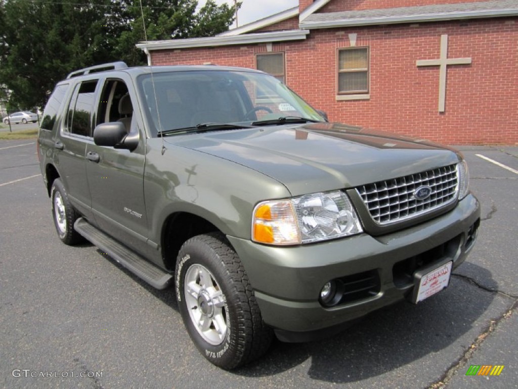 2004 Explorer XLT 4x4 - Estate Green Metallic / Medium Parchment photo #11