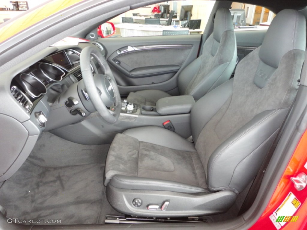 Black Fine Nappa Leather/Black Alcantara Inserts Interior 2013 Audi RS 5 4.2 FSI quattro Coupe Photo #69120917