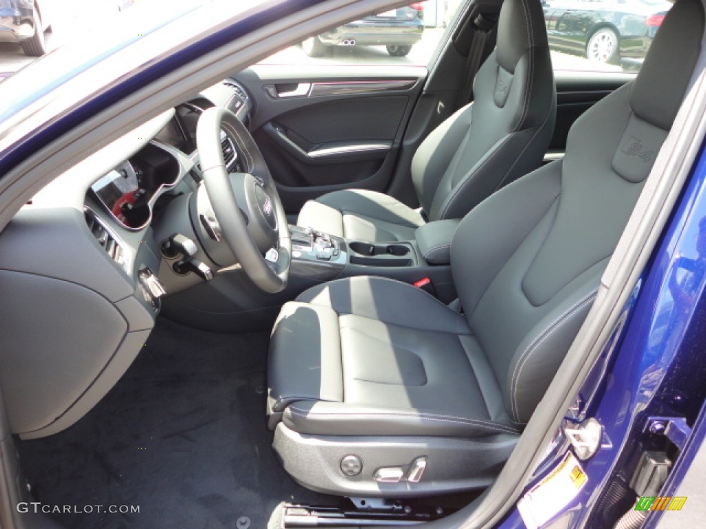 Black/Lunar Silver Interior 2013 Audi S4 3.0T quattro Sedan Photo #69121016
