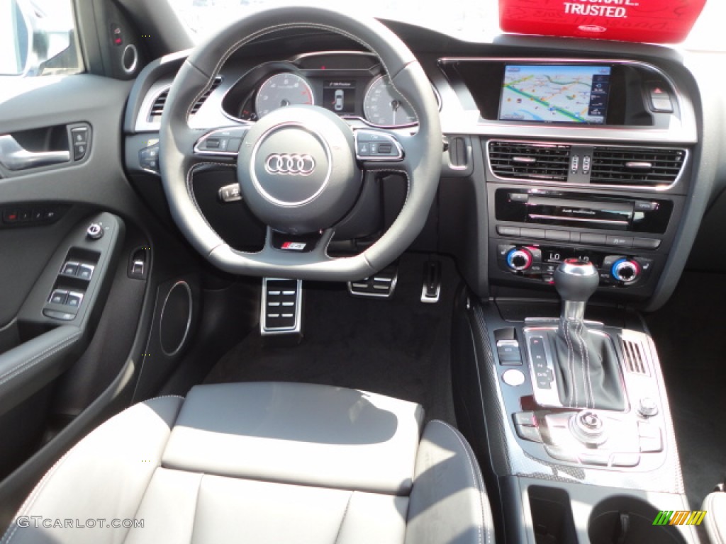 2013 Audi S4 3.0T quattro Sedan Black/Lunar Silver Dashboard Photo #69121034