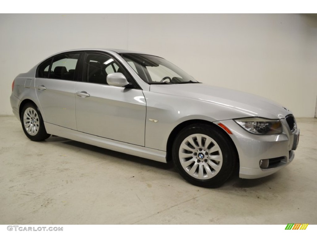 2009 3 Series 328i Sedan - Titanium Silver Metallic / Black photo #2