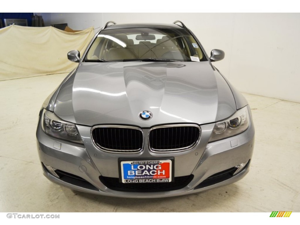 2009 3 Series 328xi Sport Wagon - Space Grey Metallic / Beige photo #4