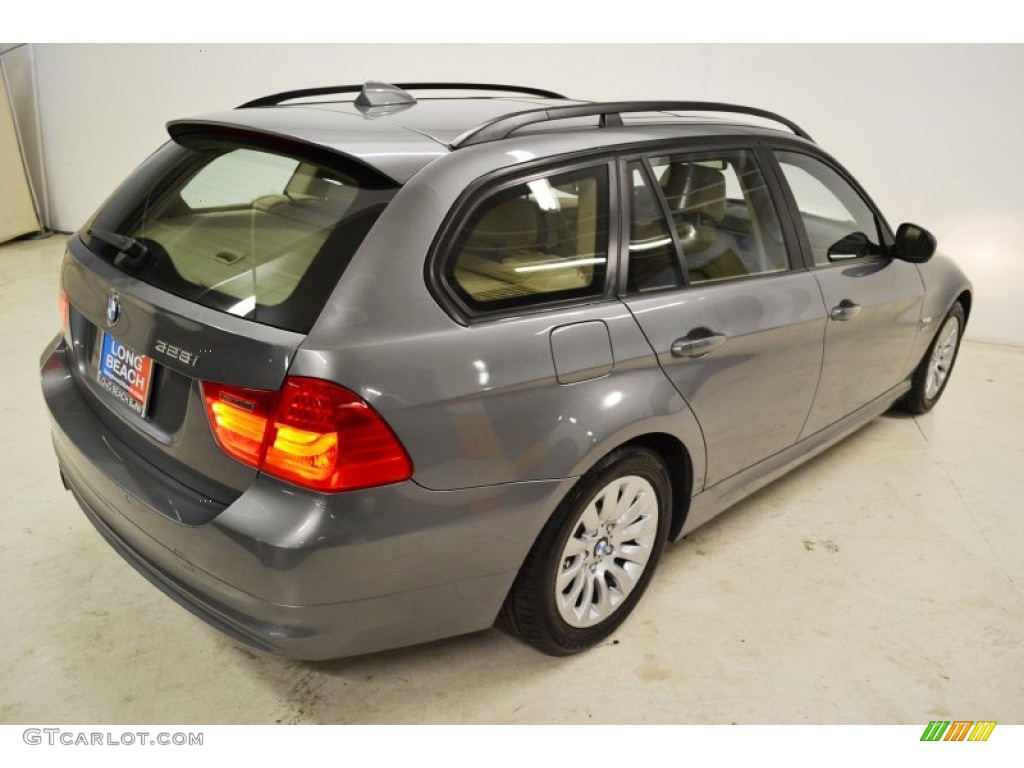 2009 3 Series 328xi Sport Wagon - Space Grey Metallic / Beige photo #5