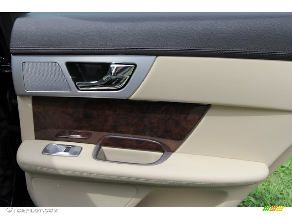 2012 Jaguar XF Standard XF Model Barley/Warm Charcoal Door Panel Photo #69122393