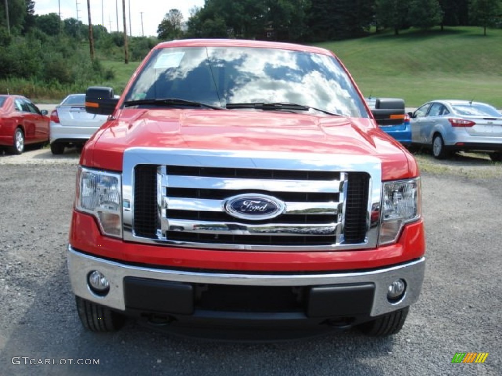 2012 F150 XLT SuperCab 4x4 - Race Red / Steel Gray photo #3