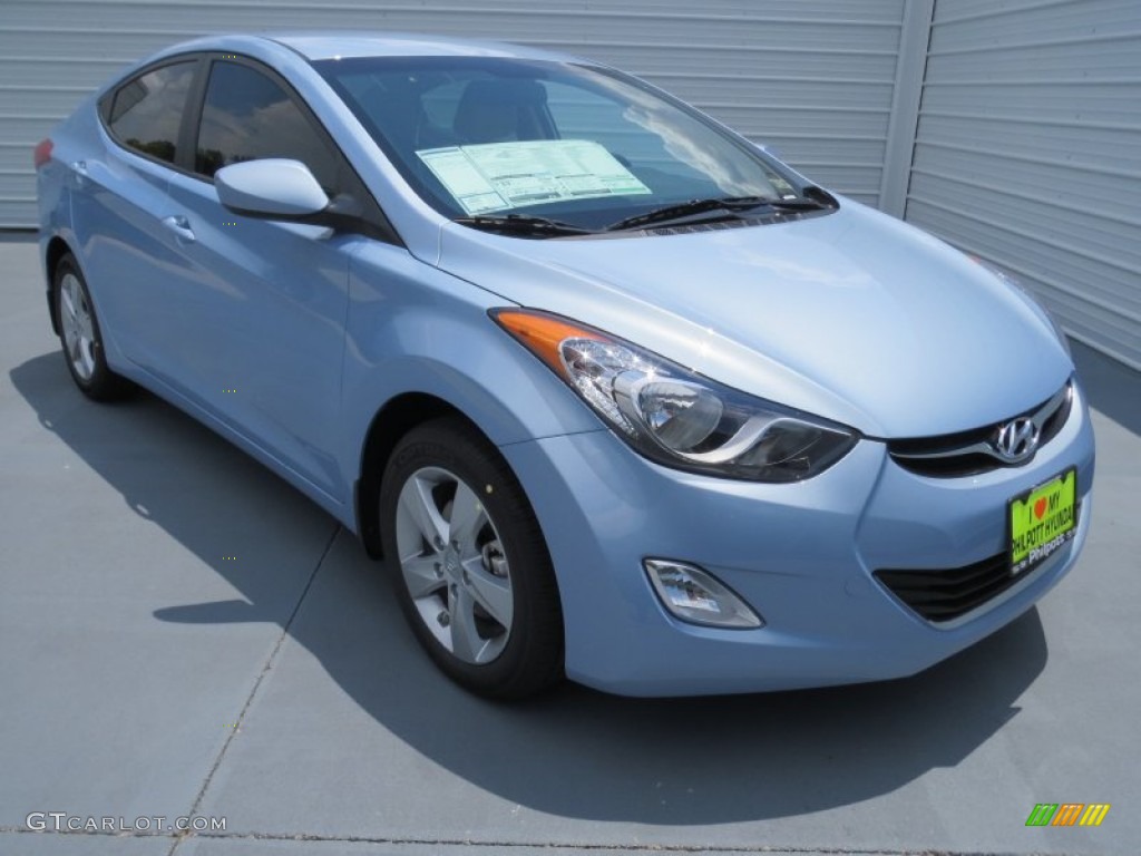 2013 Elantra GLS - Blue Sky Metallic / Beige photo #1