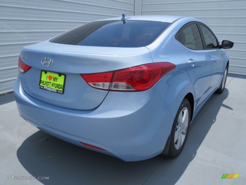 2013 Elantra GLS - Blue Sky Metallic / Beige photo #3