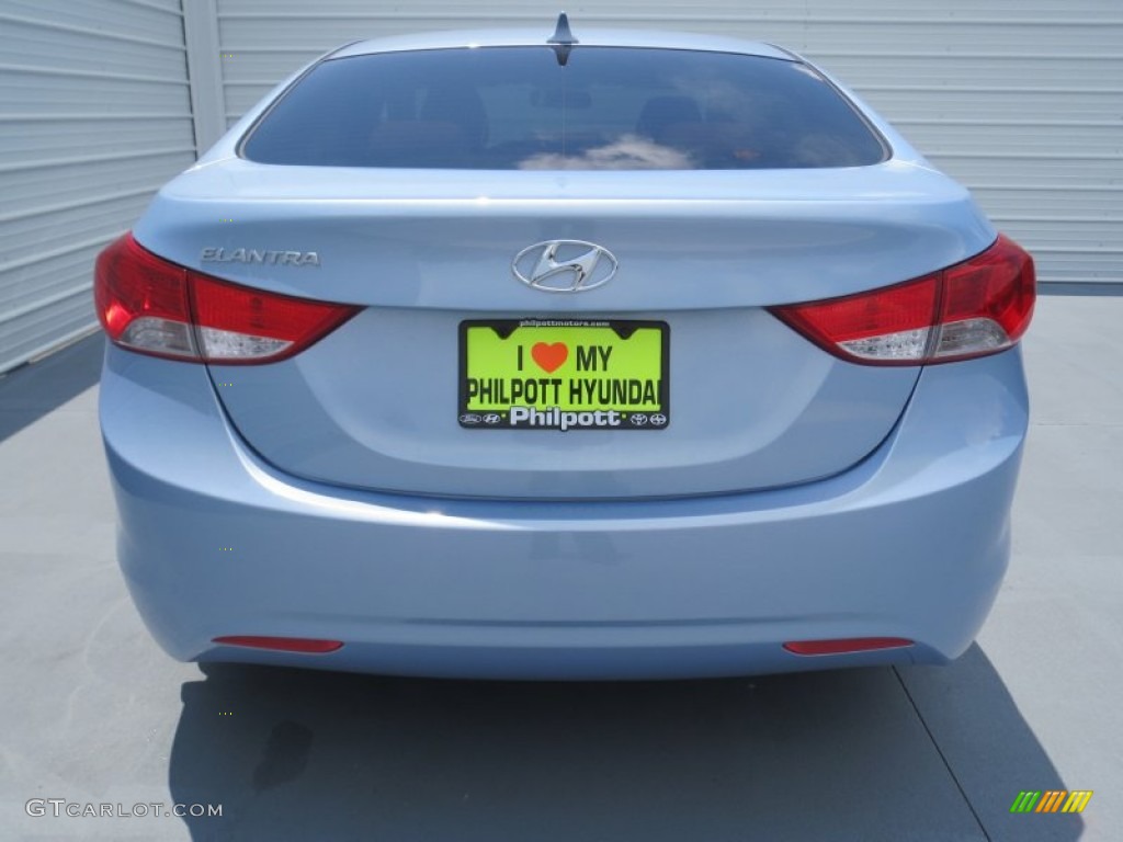 2013 Elantra GLS - Blue Sky Metallic / Beige photo #4