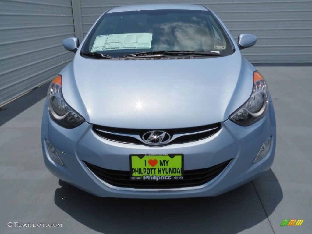 2013 Elantra GLS - Blue Sky Metallic / Beige photo #7