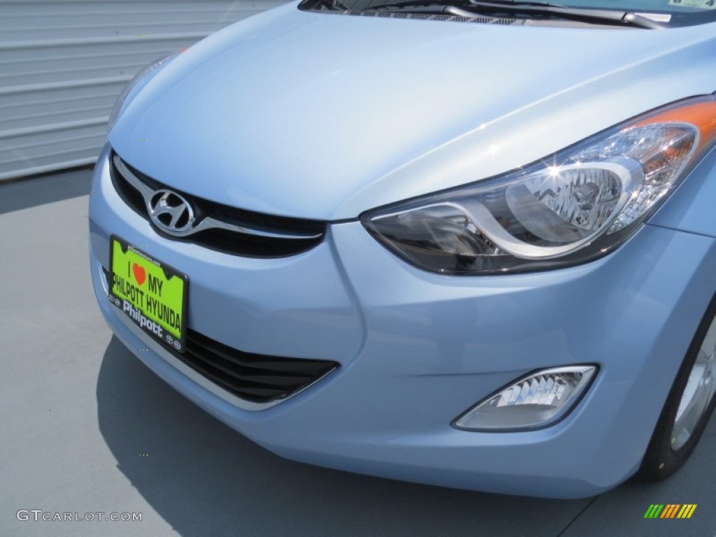 2013 Elantra GLS - Blue Sky Metallic / Beige photo #9