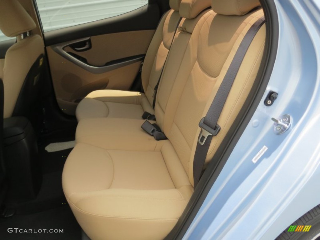 2013 Elantra GLS - Blue Sky Metallic / Beige photo #18