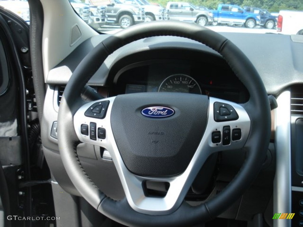 2013 Ford Edge Limited AWD Charcoal Black Steering Wheel Photo #69125414
