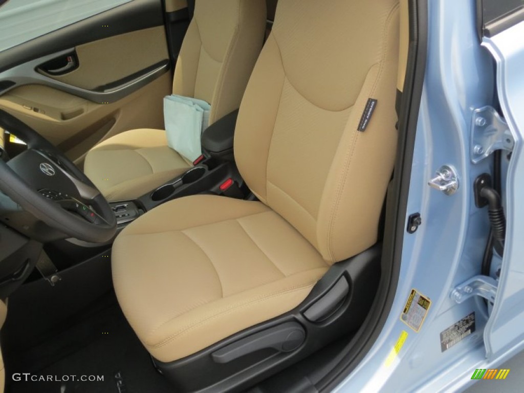 2013 Elantra GLS - Blue Sky Metallic / Beige photo #21