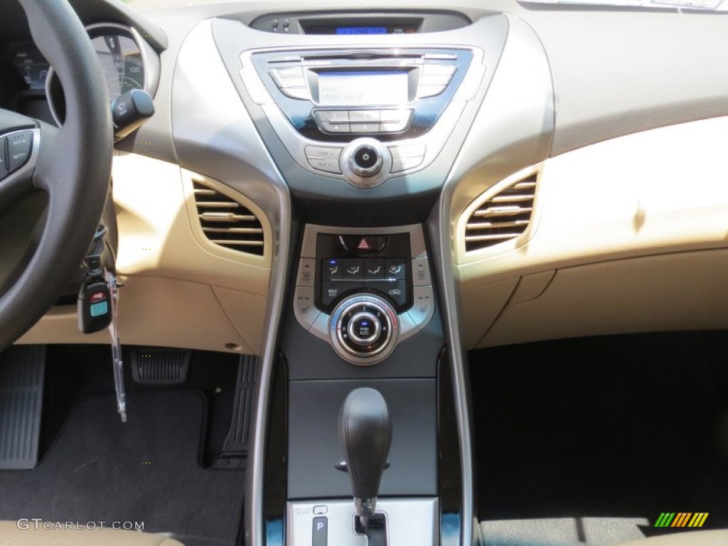 2013 Elantra GLS - Blue Sky Metallic / Beige photo #24