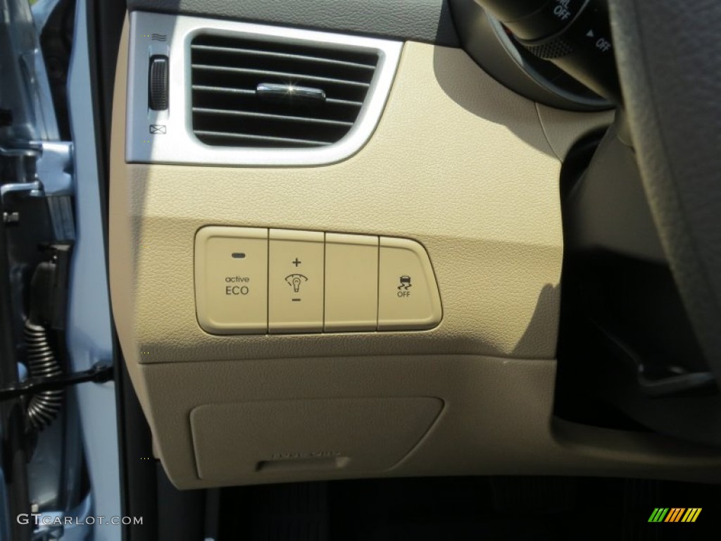2013 Elantra GLS - Blue Sky Metallic / Beige photo #30